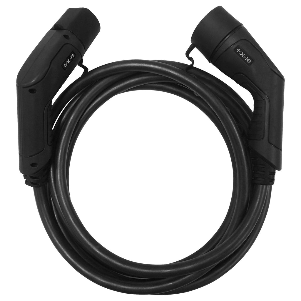 EV Charging Cable - EASEE ACCT2 32A TYPE 2 to TYPE 2 7.5M BLACK Three Phase