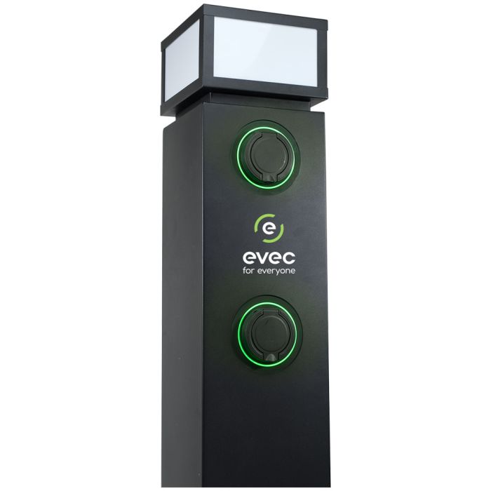 Evec (EDP01) 7.4KW Dual Pedestal EV Charger + 4G SIM (Untethered)