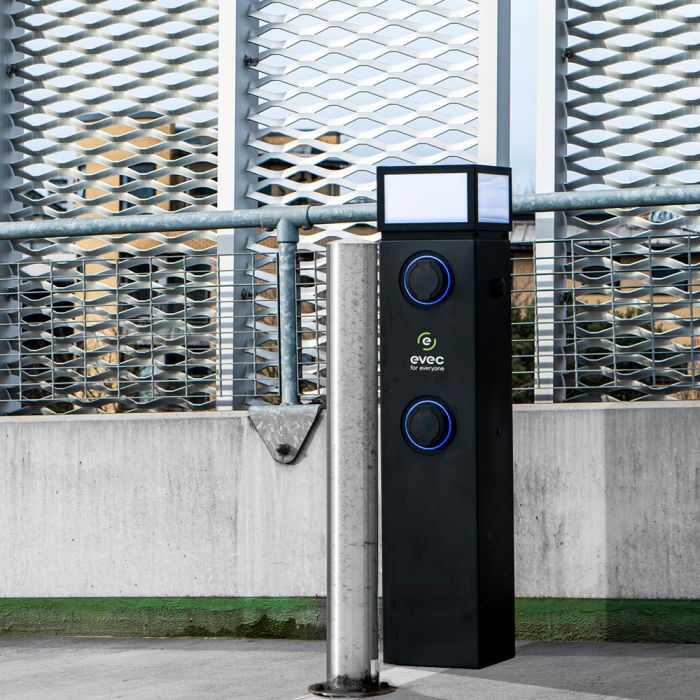 Evec (EDP01) 7.4KW Dual Pedestal EV Charger + 4G SIM (Untethered)